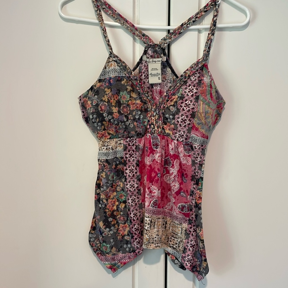 American Rag Cie crop tank with built in bra size Small